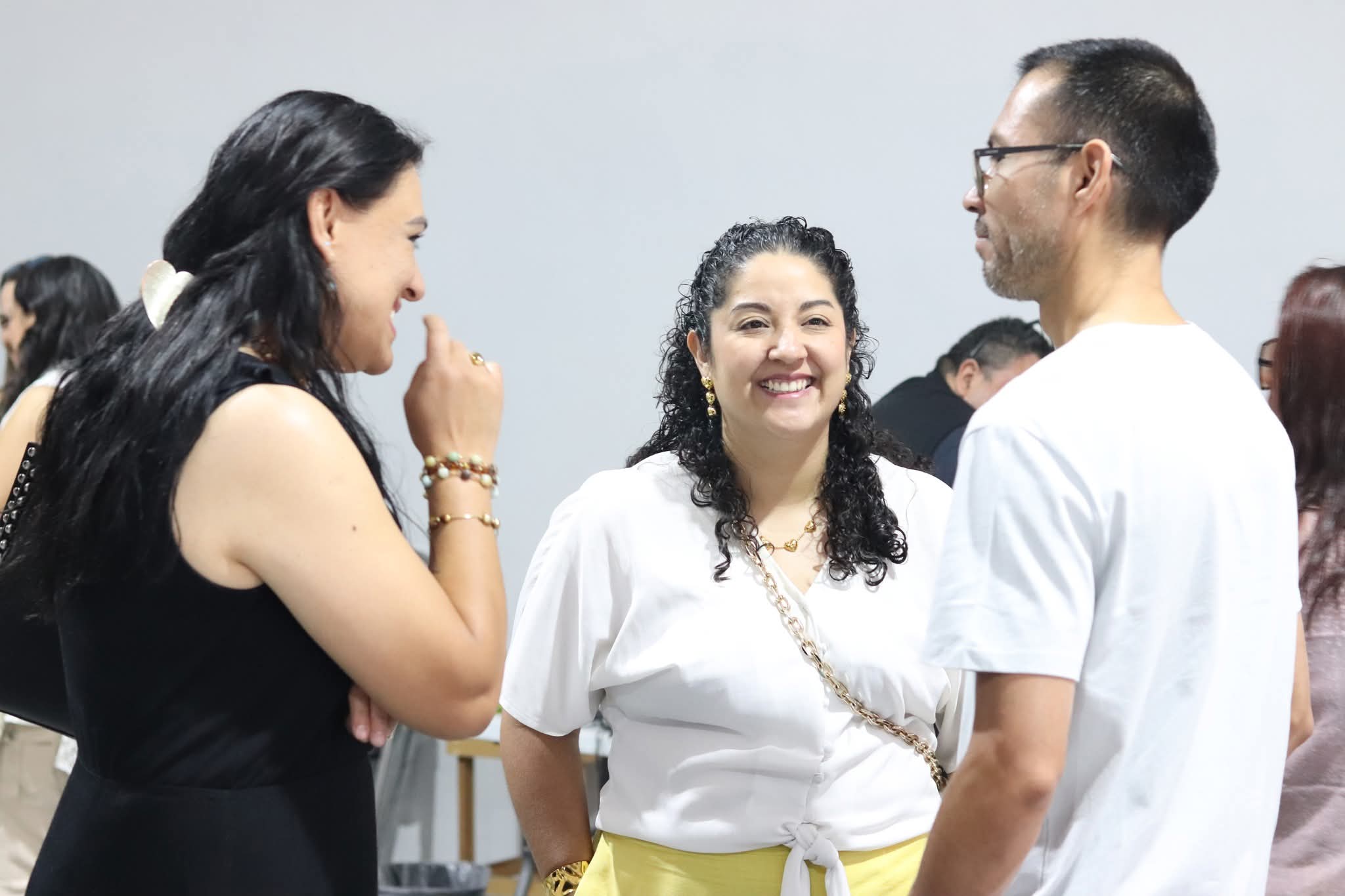 Gente de espaldas viendo un show en el escenario